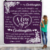 Personalized To My Goddaughter Blanket From Godmother I Wish You The Strength Daughter Goddaughter Birthday Graduation Christmas Customized Bed Fleece Blanket | siriusteestore