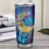 Personalized To My Goddaughter From Godmother Aunt Stainless Steel Tumbler Cup Butterfly I Love You To The Moon Goddaughter Birthday Graduation Christmas Travel Mug | siriusteestore