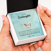 Interlocking Hearts Necklace | Personalized To My Goddaughter Necklace From Godmother Flower Never Forget I Love You Goddaughter Graduation Birthday Customized Gift Box Message Card | siriusteestore