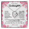 Forever Love Necklace | Personalized To My Goddaughter Necklace From Godmother Godfather Always Keep Me in Your Heart Goddaughter Birthday Christmas Customized Gift Box Message Card | siriusteestore