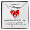 Forever Love Necklace | Personalized To My Goddaughter Necklace From Godmother Godfather I Squeezed This Necklace Goddaughter Birthday Christmas Customized Gift Box Message Card | siriusteestore