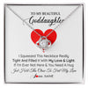 Love Knot Necklace | Personalized To My Goddaughter Necklace From Godmother Godfather I Squeezed This Necklace Goddaughter Birthday Christmas Customized Gift Box Message Card | siriusteestore