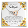 Interlocking Hearts Necklace | Personalized To My Goddaughter Necklace From Godmother My Love Is Always There Goddaughter Birthday Christmas Graduation Customized Gift Box Message Card | siriusteestore