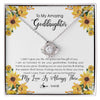 Love Knot Necklace | Personalized To My Goddaughter Necklace From Godmother My Love Is Always There Goddaughter Birthday Christmas Graduation Customized Gift Box Message Card | siriusteestore