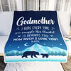Personalized To My Godmother Blanket From Goddaughter Niece I Hope Every Time Bear Godmother Birthday Mothers Day Christmas Customized Fleece Blanket | siriusteestore