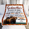 Personalized To My Godmother Blanket From Goddaughter Niece Nephew Bear I Love You Godmother Birthday Mothers Day Christmas Customized Fleece Throw Blanket | siriusteestore