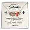 Interlocking Hearts Necklace | Personalized To My Godmother Necklace from Goddaughter Thank you For Begin My Goddaughter Birthday Mothers Day Thanksgiving Christmas Customized Message Card | siriusteestore