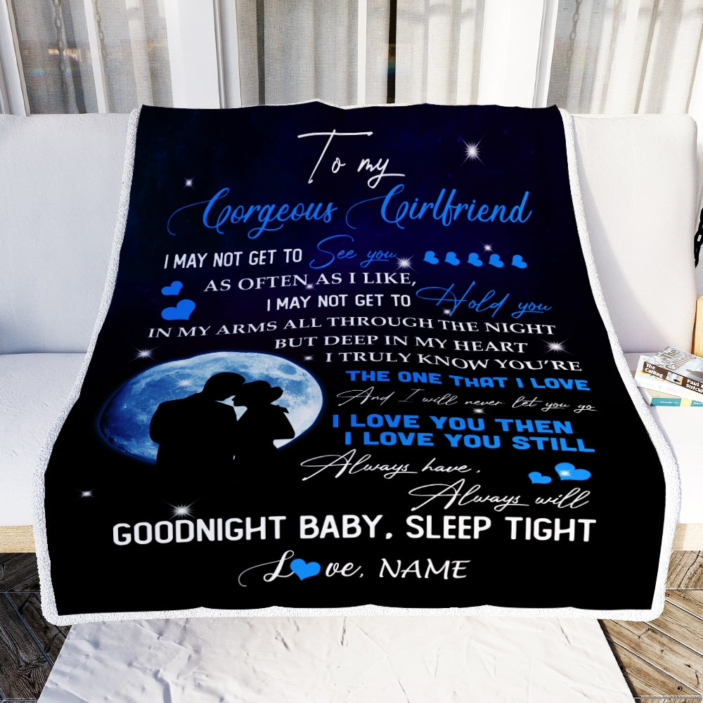 Personalized To My Gorgeous Girlfriend From Boyfriend Name I Love You Still Birthday Anniversary Valentine's Day Christmas Bed Quilt Fleece Throw Blanket | siriusteestore