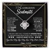 Love Knot Necklace | Personalized To My Gorgeous Soulmate Necklace From Husband My Life My Love Wife Birthday Wedding Valentines Day Christmas Customized Gift Box Message Card | siriusteestore