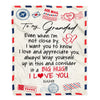 Personalized To My Grandad Blanket From Grandkids I Love You Hugs Air Mail Letter Grandad Birthday Fathers Day Christmas Customized Fleece Blanket | siriusteestore