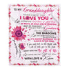 Personalized To My Granddaughter Blanket From Grandma Grandpa Nana I Love You Pink Sunflower Granddaughter Birthday Christmas Customized Fleece Blanket | siriusteestore