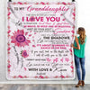 Personalized To My Granddaughter Blanket From Grandma Grandpa Nana I Love You Pink Sunflower Granddaughter Birthday Christmas Customized Fleece Blanket | siriusteestore