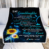 Personalized To My Granddaughter Blanket From Grandma Grandpa Never Forget I Love You Mermaid Granddaughter Birthday Christmas Customized Bed Fleece Blanket | siriusteestore