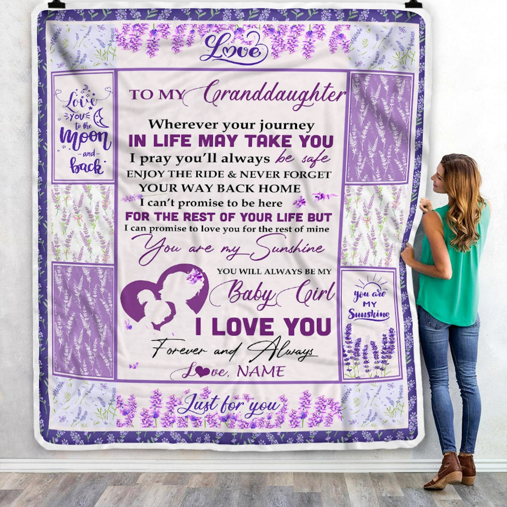 Personalized To My Granddaughter Blanket From Grandma Nana Love