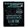 Personalized To My Granddaughter Blanket From Grandma Nana Promise To Love You Granddaughter Birthday Graduation Christmas Bed Fleece Throw Blanket | siriusteestore