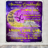 Personalized To My Granddaughter Blanket From Nana Grandma Butterfly Never Forget How Much I Love You Granddaughter Birthday Christmas Fleece Blanket | siriusteestore