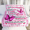 Personalized To My Granddaughter Blanket from Grandma Grandpa Inside This Blanket There is a Piece of My Heart For Birthday Christmas Fleece Blanket | siriusteestore