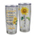 Personalized To My Granddaughter From Grandma Stainless Steel Tumbler Cup Never Forget You Are My Sunshine Sunflower Granddaughter Birthday Christmas Travel Mug | siriusteestore