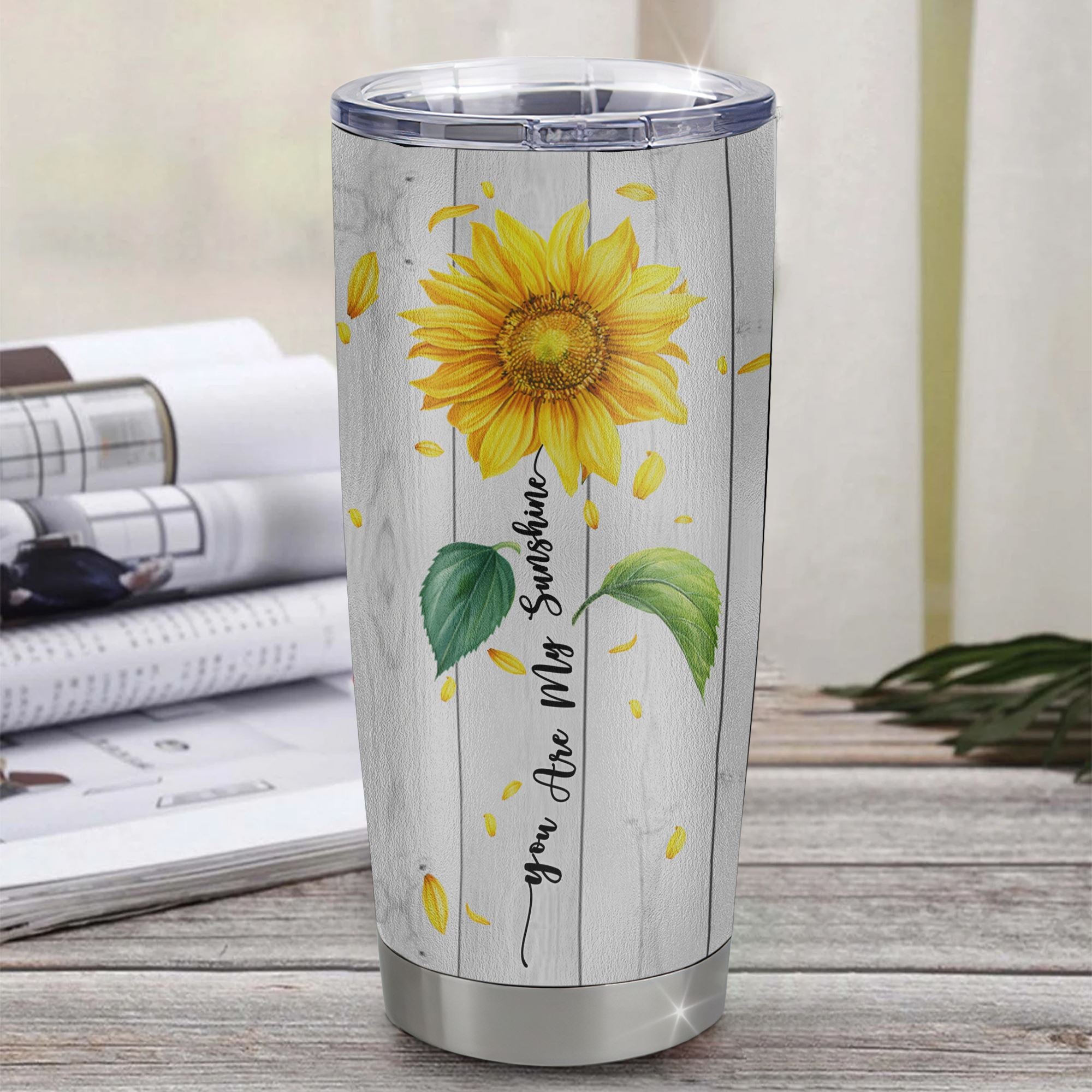 Personalized To My Granddaughter From Grandma Stainless Steel Tumbler Cup Never Forget You Are My Sunshine Sunflower Granddaughter Birthday Christmas Travel Mug | siriusteestore
