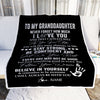 Personalized To My Granddaughter I Love You Forever From Grandma Grandpa Nana Birthday Christmas Thanksgiving Graduation Customized Fleece Blanket | siriusteestore