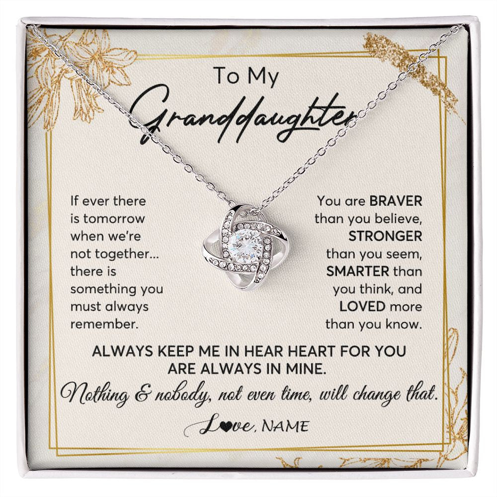 To My Granddaughter Necklace from Grandma or Grandpa, Jewellery Gift f -  Sayings into Things