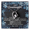 Forever Love Necklace | Personalized To My Granddaughter Necklace From Grandma Grandpa Whisper Back I Am The Storm Granddaughter Jewelry Birthday Christmas Customized Message Card | siriusteestore