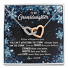 Interlocking Hearts Necklace | Personalized To My Granddaughter Necklace From Grandma Grandpa Whisper Back I Am The Storm Granddaughter Jewelry Birthday Christmas Customized Message Card | siriusteestore