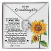 Forever Love Necklace | Personalized To My Granddaughter Necklace From Grandma Nana Sunflower Wood Laugh Love Live Granddaughter Birthday Christmas Customized Gift Box Message Card | siriusteestore