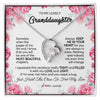 Forever Love Necklace | Personalized To My Granddaughter Necklace From Grandma Papa Always Keep Me in Your Heart Granddaughter Birthday Christmas Customized Gift Box Message Card | siriusteestore