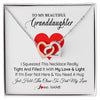 Interlocking Hearts Necklace | Personalized To My Granddaughter Necklace From Grandma Papa I Squeezed This Necklace Granddaughter Birthday Christmas Customized Gift Box Message Card | siriusteestore