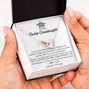 Interlocking Hearts Necklace | Personalized To My Granddaughter Necklace From Grandma Straighten Your Crown Granddaughter Jewelry Birthday Christmas Customized Gift Box Message Card | siriusteestore