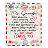 Personalized To My Grandpa Blanket From Grandkids I Love You Hugs Air Mail Letter Grandpa Birthday Fathers Day Christmas Customized Fleece Blanket | siriusteestore