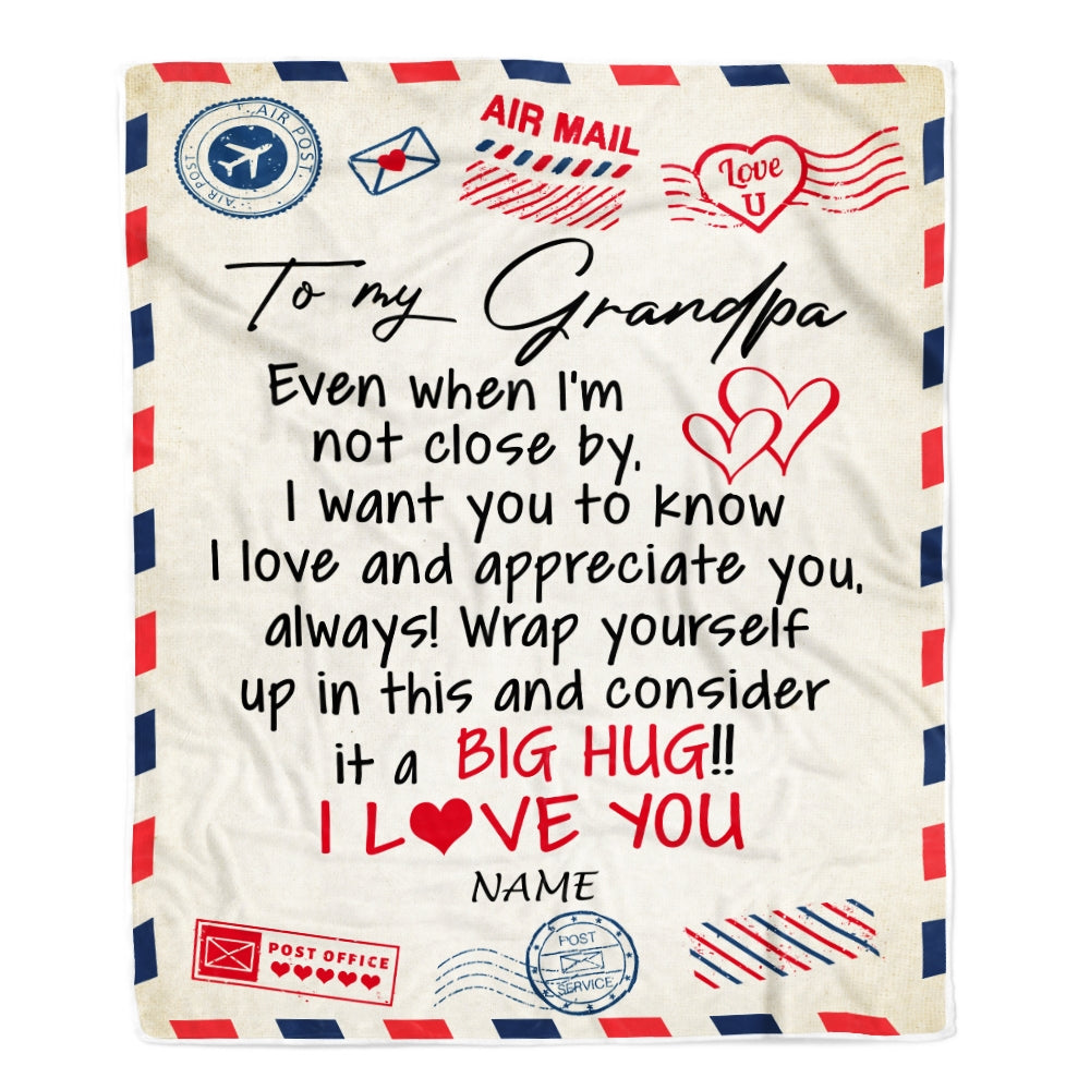 Personalized Fishing Dad Grandpa Letter Blanket MY292 95O47 - Famvibe