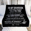Personalized To My Grandson I Love You Forever From Grandma Grandpa Grandson Birthday Christmas Thanksgiving Graduation Customized Fleece Blanket | siriusteestore