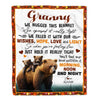 Personalized To My Granny Blanket From Granddaughter Grandson Bear I Love You Granny Birthday Mothers Day Christmas Customized Fleece Throw Blanket | siriusteestore