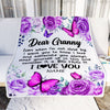 Personalized To My Granny Blanket From Granddaughter Grandson Butterfly Love And Appreciate Granny Birthday Mothers Day Christmas Customized Fleece Blanket | siriusteestore