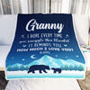 Personalized To My Granny Blanket From Granddaughter Grandson I Hope Every Time Bear Granny Birthday Mothers Day Christmas Customized Fleece Blanket | siriusteestore