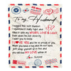 Personalized To My Husband Blanket From Wife Air Mail Letter I Love You Husband For Him Birthday Wedding Anniversary Valentines Day Fleece Throw Blanket | siriusteestore