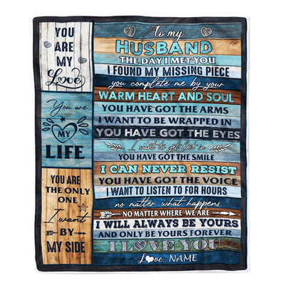 Personalized To My Husband Blanket From Wife I Love You Blessing Sweet Husband Birthday Anniversary Valentine's Day Christmas Customized Fleece Blanket | siriusteestore