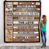 Personalized To My Husband Blanket From Wife Wood You Meaning To Me Love You Husband Anniversary Valentines Day For Her Wedding Christmas Fleece Throw Blanket | siriusteestore