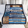Personalized To My Husband Blanket from Wife Wood You Are My Life Husband Birthday Anniversary Valentines Day Christmas Customized Bed Fleece Throw Blanket | siriusteestore