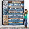 Personalized To My Husband Blanket from Wife Wood You Are My Life Husband Birthday Anniversary Valentines Day Christmas Customized Bed Fleece Throw Blanket | siriusteestore