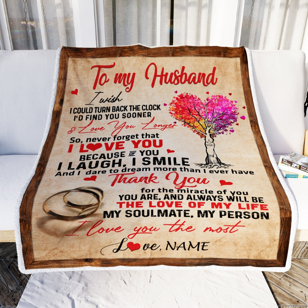 Personalized To My Husband Blankets From Wife Never Forget That I Love You Husband Birthday Wedding Anniversary Christmas Customized Fleece Blanket | siriusteestore