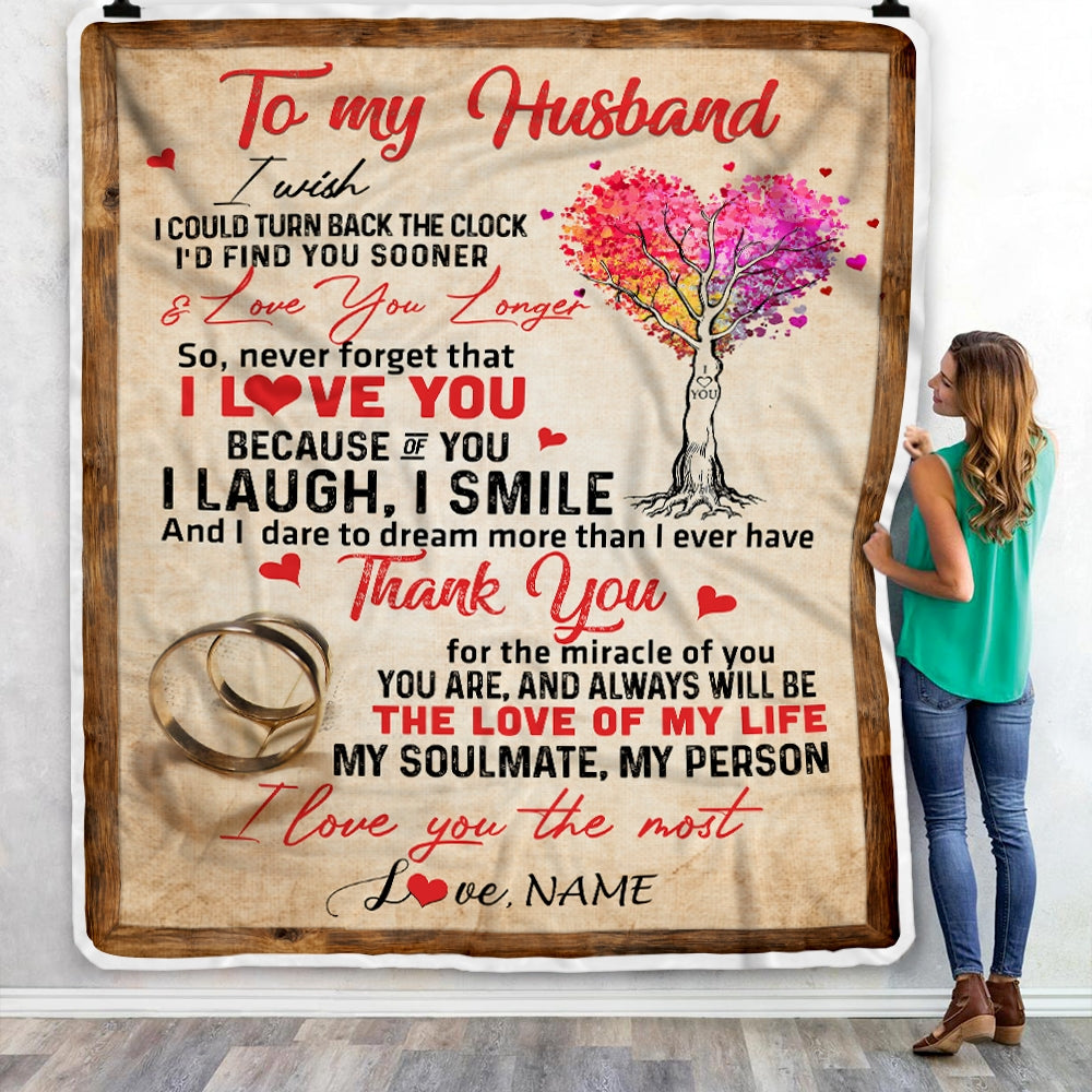 Personalized To My Husband Blankets From Wife Never Forget That I Love You Husband Birthday Wedding Anniversary Christmas Customized Fleece Blanket | siriusteestore