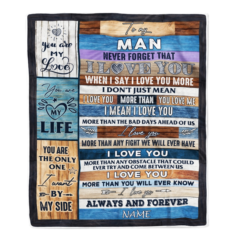 Personalized To My Husband Boyfriend Blanket From Wife Girlfriend You are My Life Husband Anniversary Valentines Wedding Christmas Fleece Throw Blanket | siriusteestore