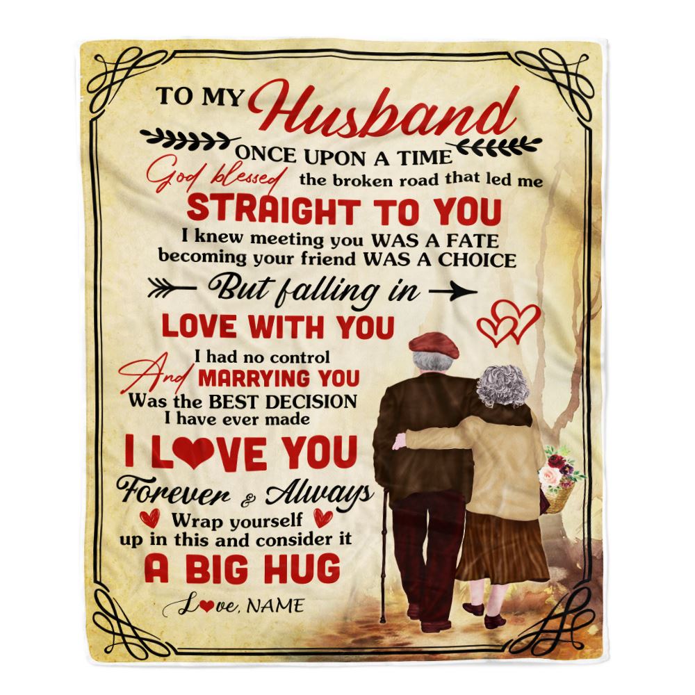 Personalized To My Husband From Wife Blanket I Love You For Him Husband Wedding Anniversary Romantic Valentines Day Birthday Christmas Fleece Throw Blanket | siriusteestore