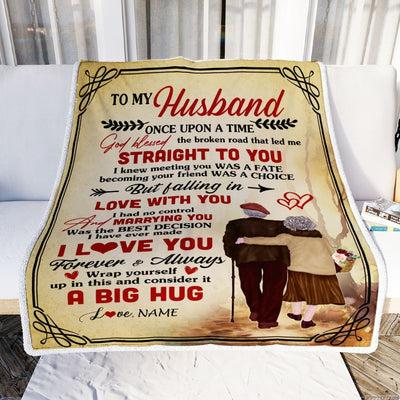 Personalized To My Husband From Wife Blanket I Love You For Him Husband Wedding Anniversary Romantic Valentines Day Birthday Christmas Fleece Throw Blanket | siriusteestore