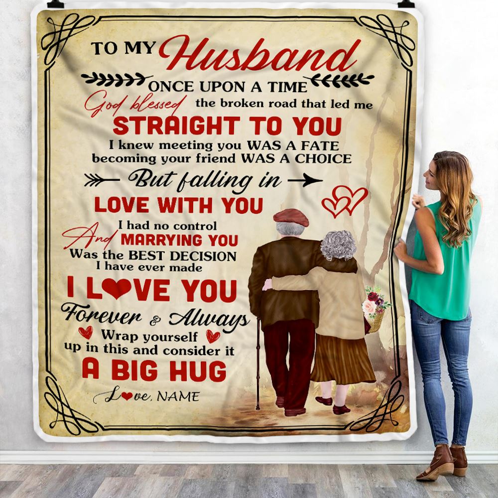 Personalized To My Husband From Wife Blanket I Love You For Him Husband Wedding Anniversary Romantic Valentines Day Birthday Christmas Fleece Throw Blanket | siriusteestore