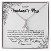Alluring Beauty Necklace | Personalized To My Husband's Mom Necklace From Daughter You Are His Lovely Mother In Law Mothers Day Birthday Christmas Customized Gift Box Message Card | siriusteestore