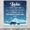 Personalized To My Lala Blanket From Granddaughter Grandson I Hope Every Time Bear Lala Birthday Mothers Day Christmas Customized Fleece Throw Blanket | siriusteestore